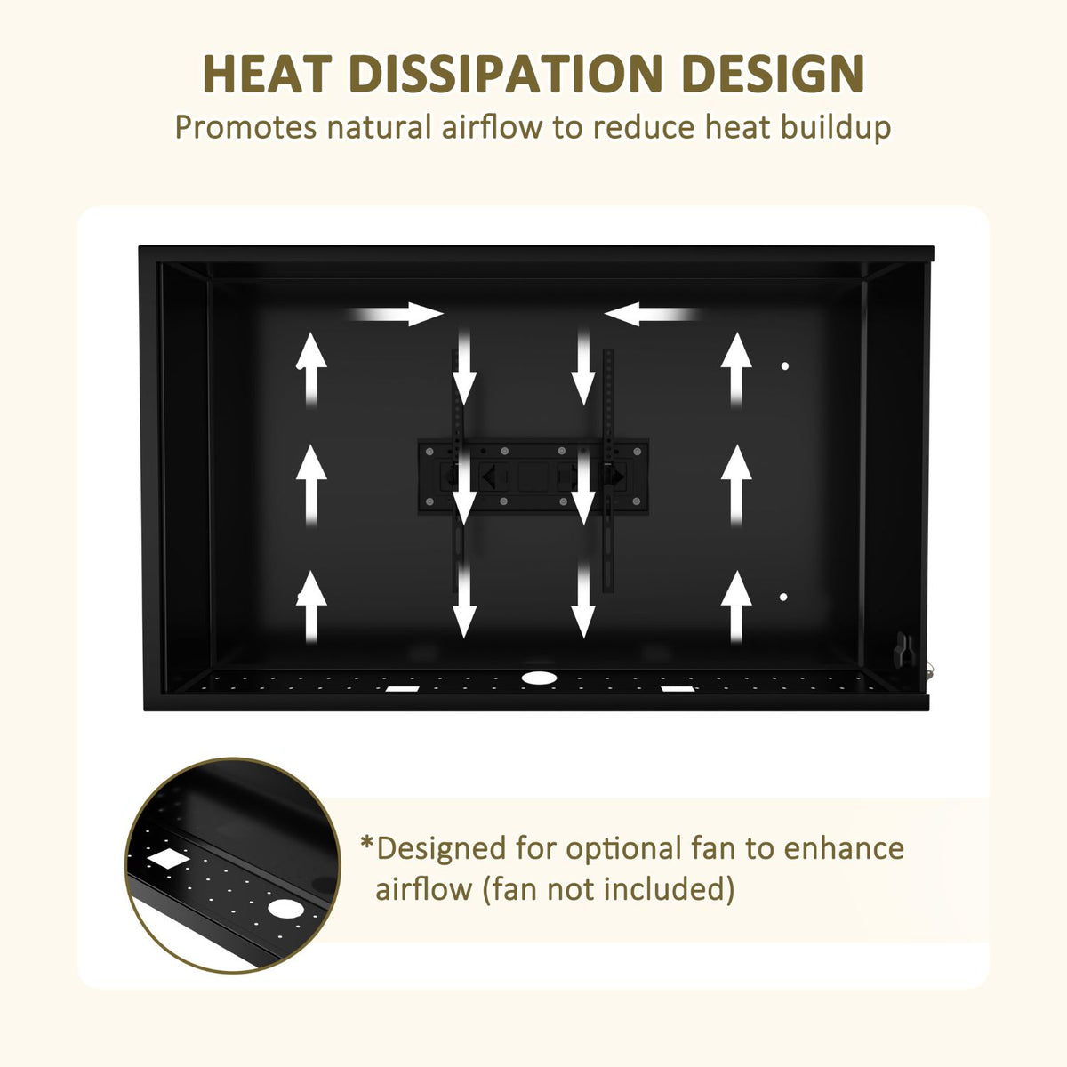 TV Enclosure with Heat Dissipation