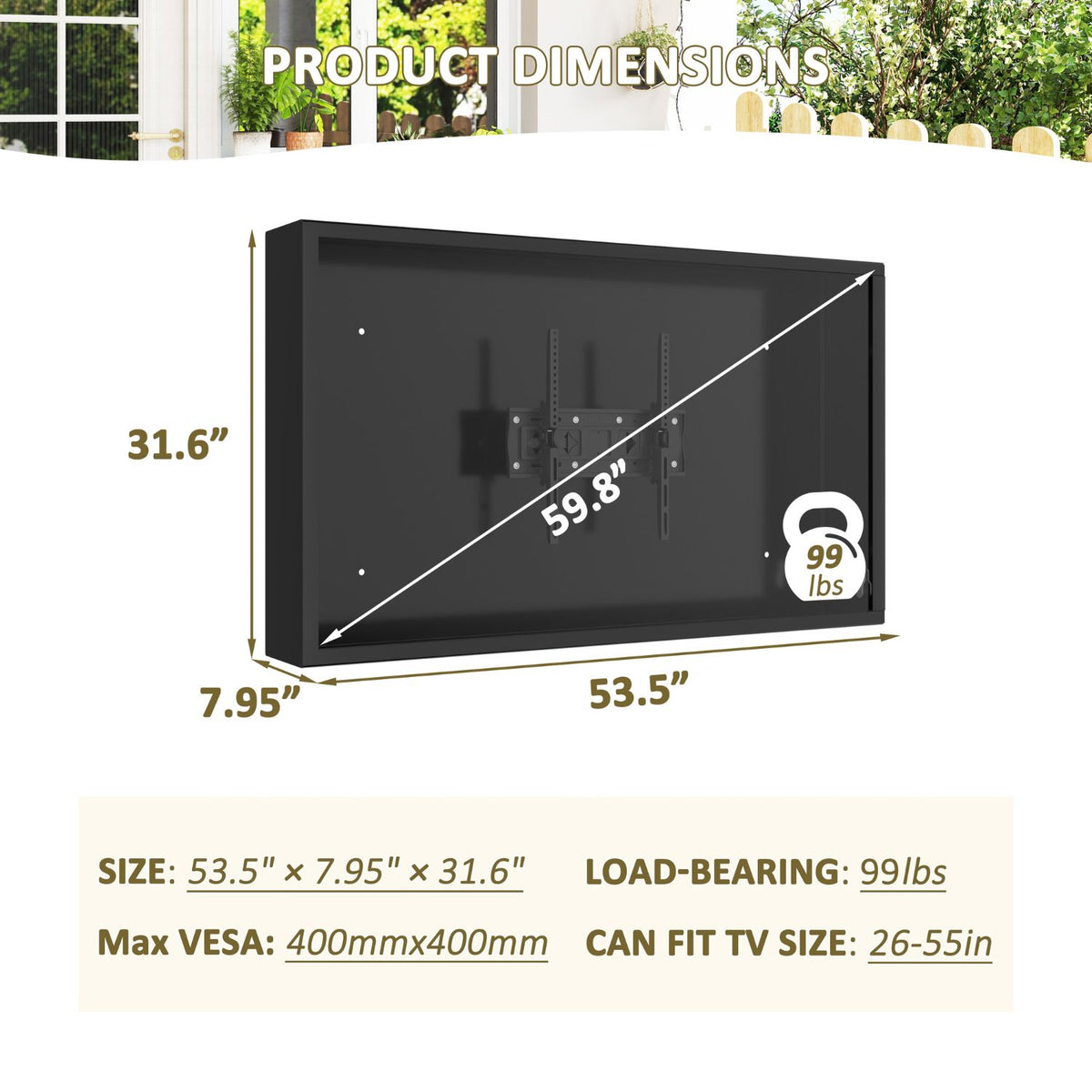 TV Dust Cover for 26"-55" TVs