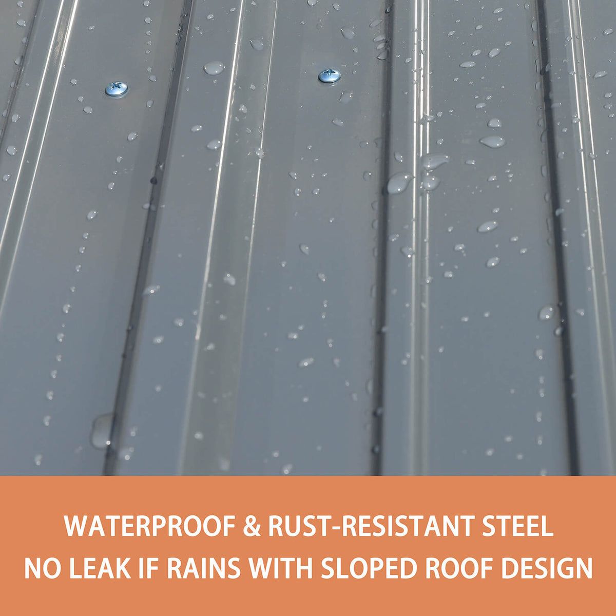 8x8 rust resistant steel shed