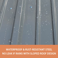 8x8 rust resistant steel shed