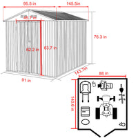 8x12 metal storage shed