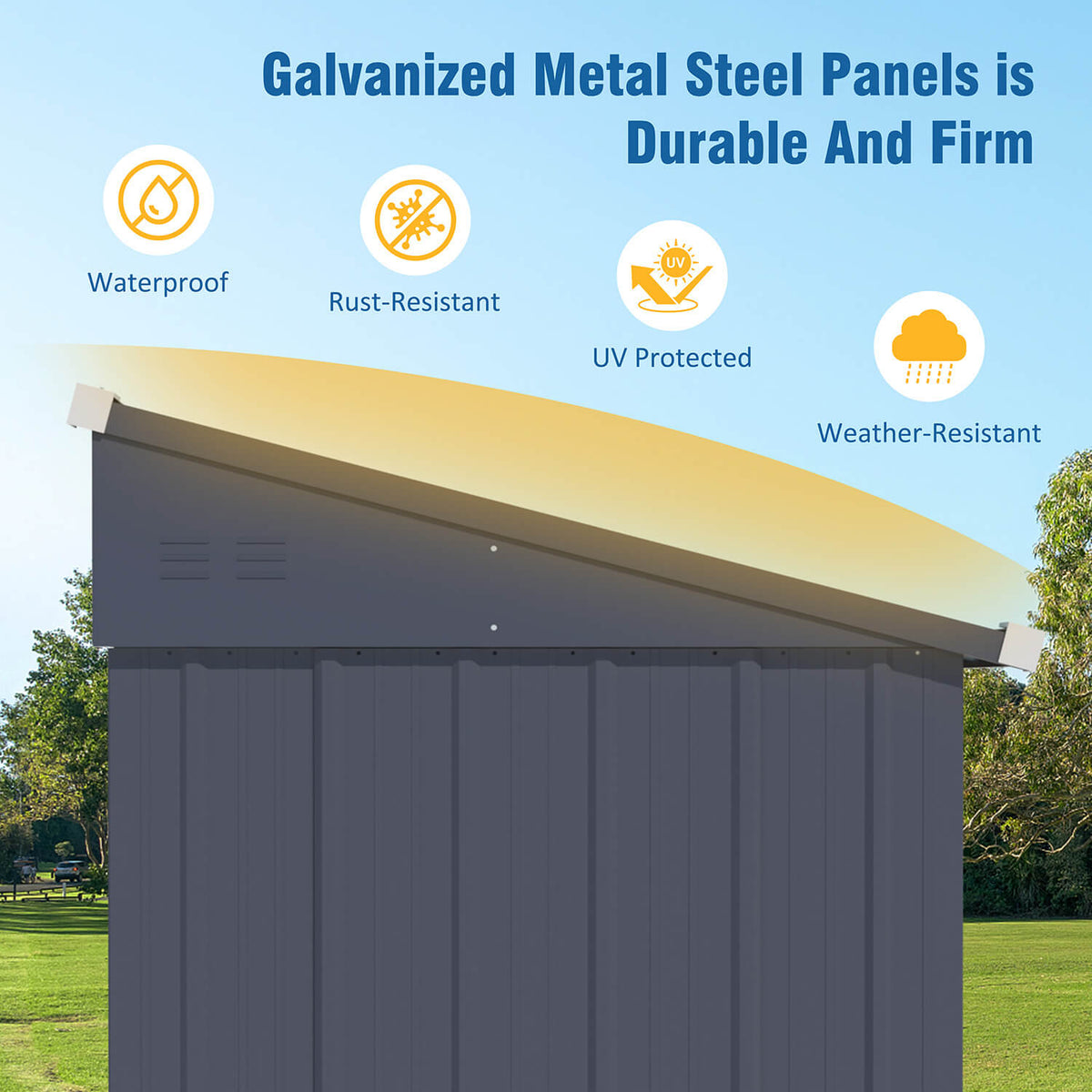 Galvanized Steel Shed 4x6
