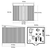 Veikous 6x10 Metal Shed with Double Lockable Doors, Outdoor Storage Shed with Sloped Roof for Garden Tools