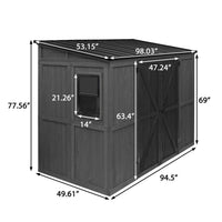 4x8FT Cedar Garden Shed with Window