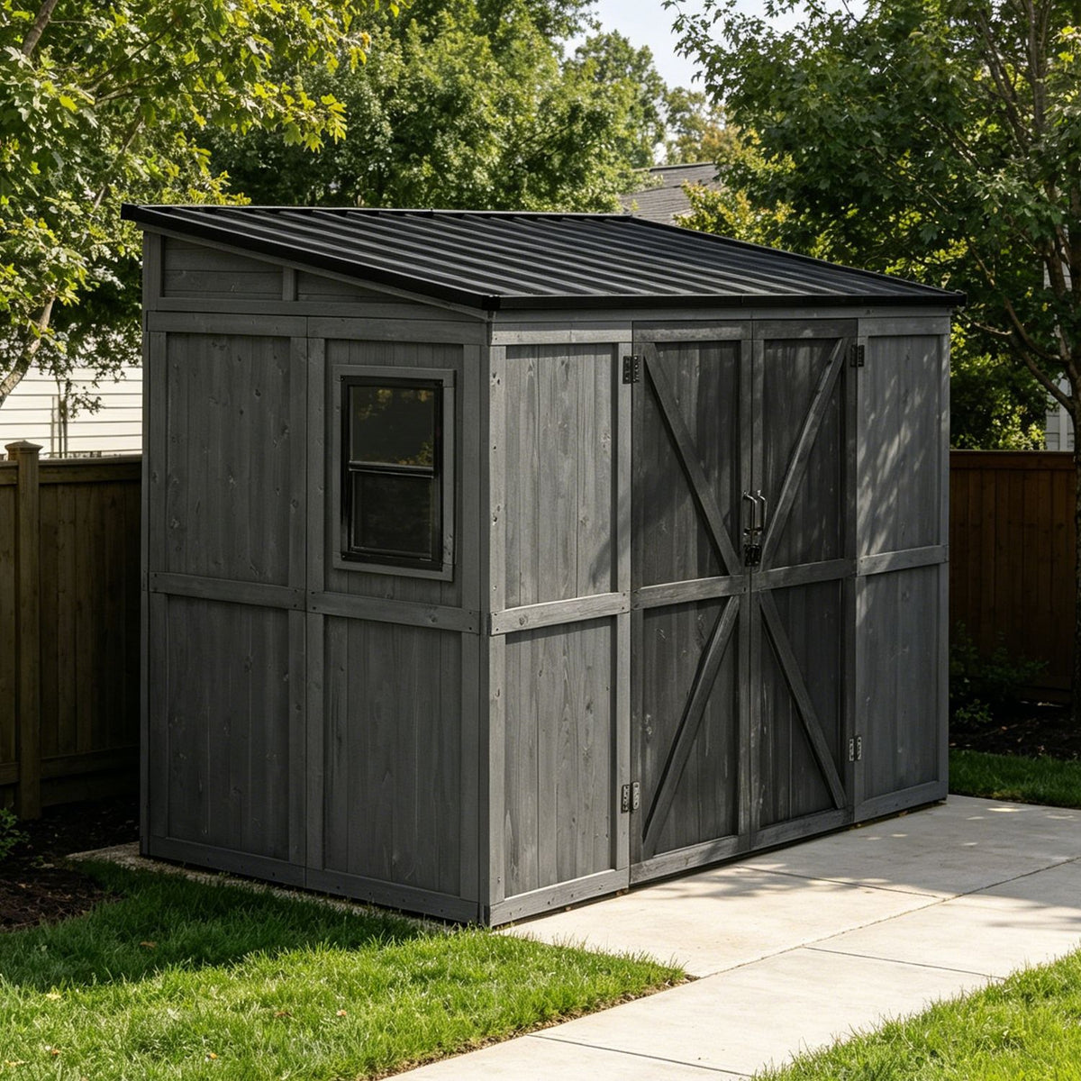 Outdoor Spacious Cedar Shed Kit