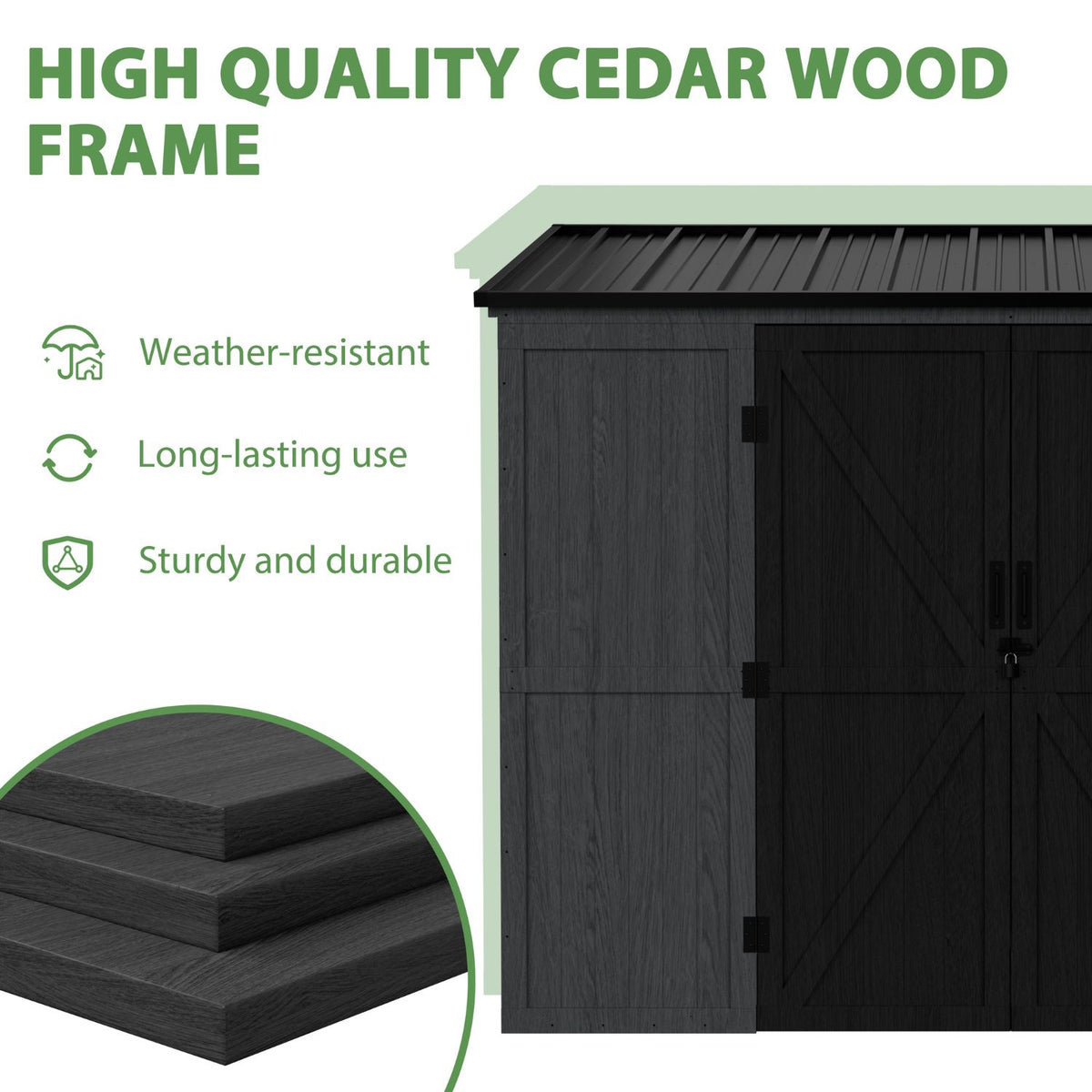 Weather-Resistant Outdoor Tool Shed 