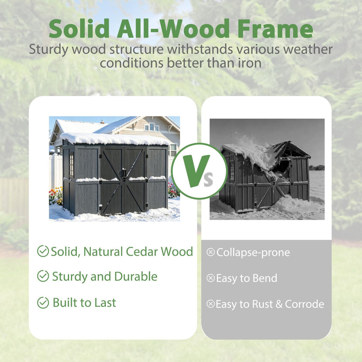 Wood Frame 4x8 Shed