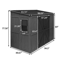 4x8FT Cedar Garden Shed with Window