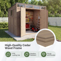 Cedar Wood Frame Storage Shed