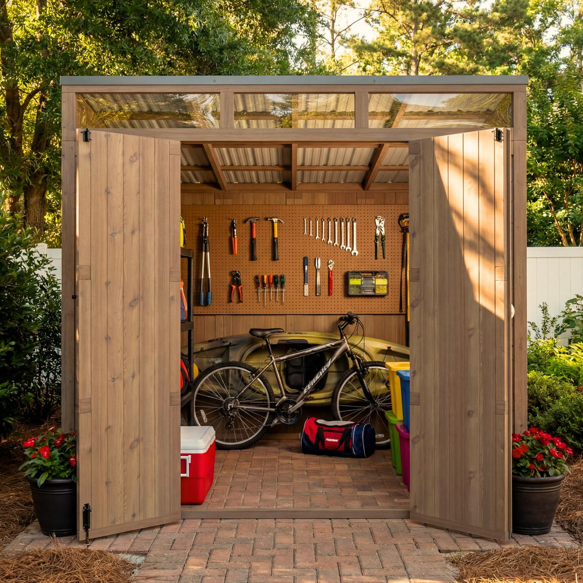 Veikous 7x7 Solid Wood Shed
