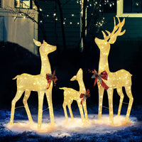 illuminated deer set for outdoor, Gold