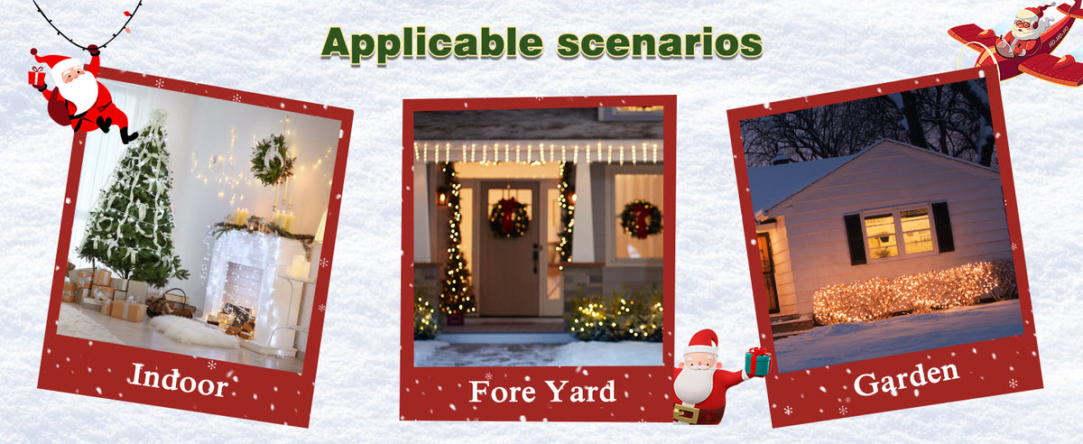 VEIKOUS Lighted Reindeer Family 3-Piece Set, Outdoor Christmas Deer Lights for Yard Decoration