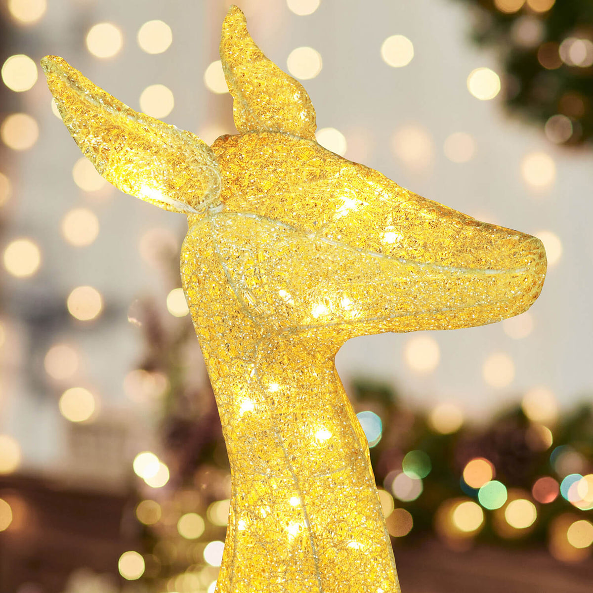 Christmas Deer Lights, gold