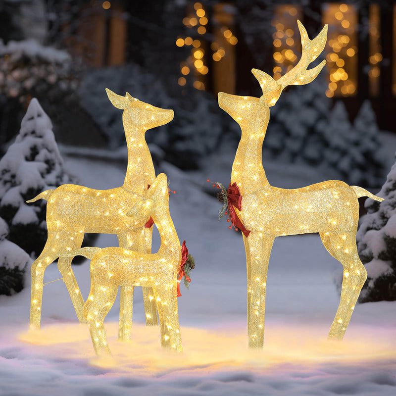 Christmas Deer Lights, gold