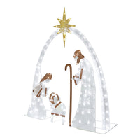 white nativity scene outdoor