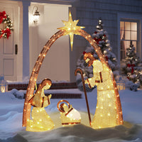 Lighted Nativity Scene, Gold