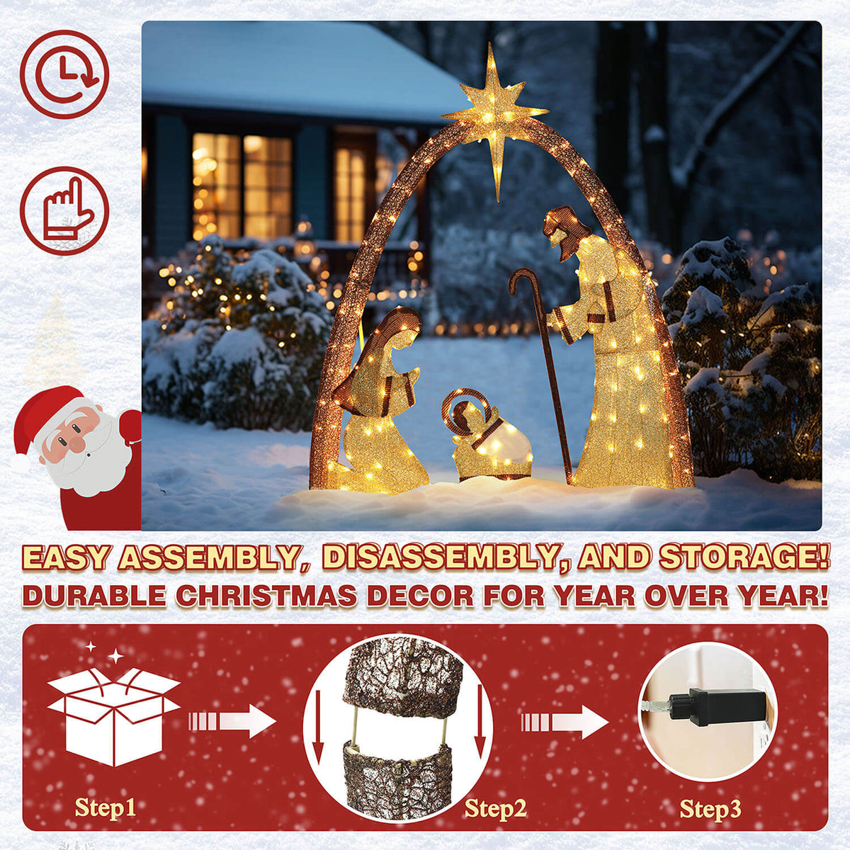 outdoor christmas nativity set