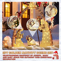 5FT christmas decorations nativity set