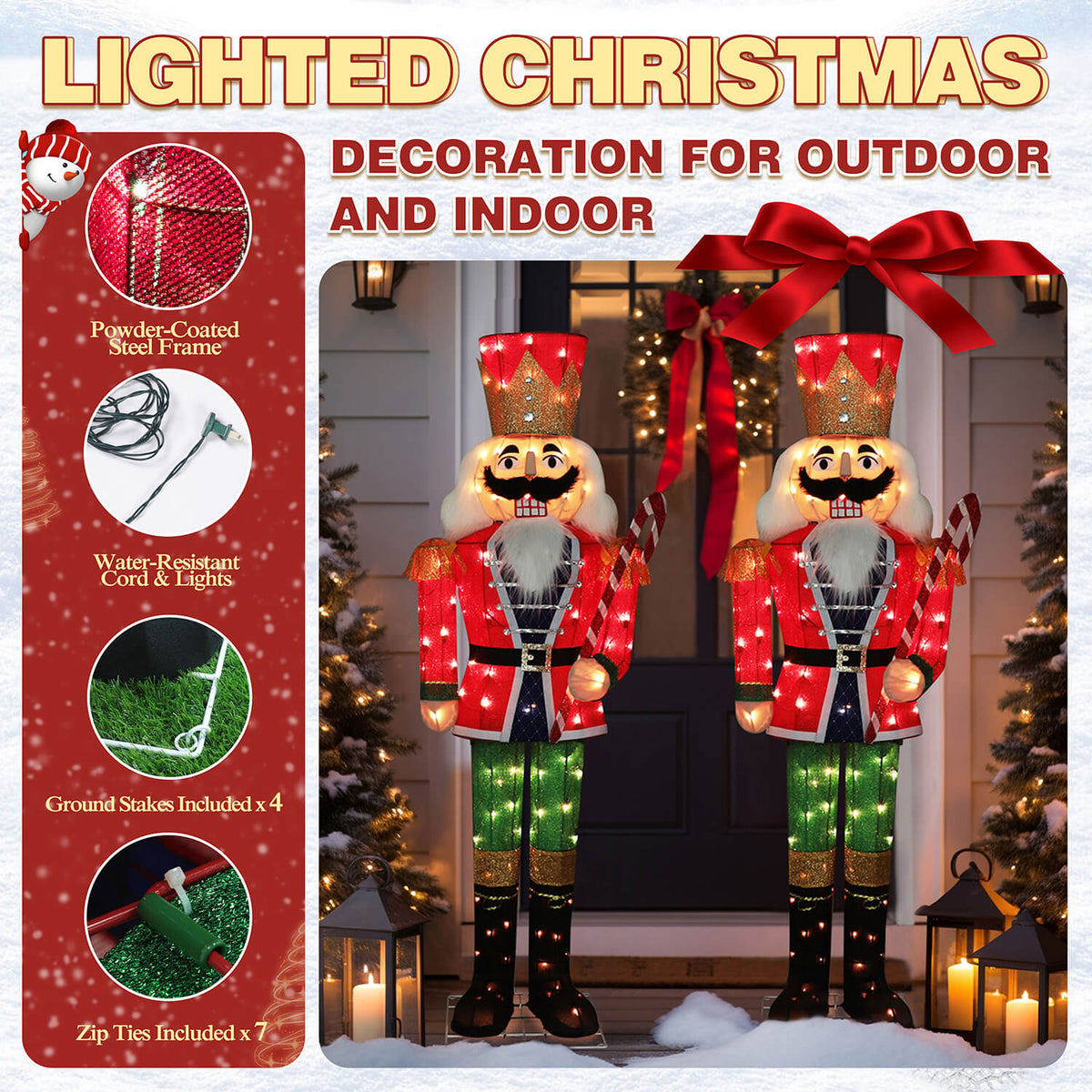 VEIKOUS Outdoor Nutcracker Decoration