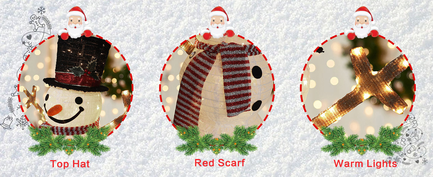 3 snowman outdoor decoration