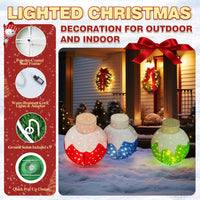 VEIKOUS Christmas Ball Lights Outdoor, Pop up Ornaments Holiday Decor Set for Yard