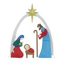 Multicolor Lighted Nativity Scene for Outdoor
