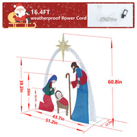 Christmas lights nativity set