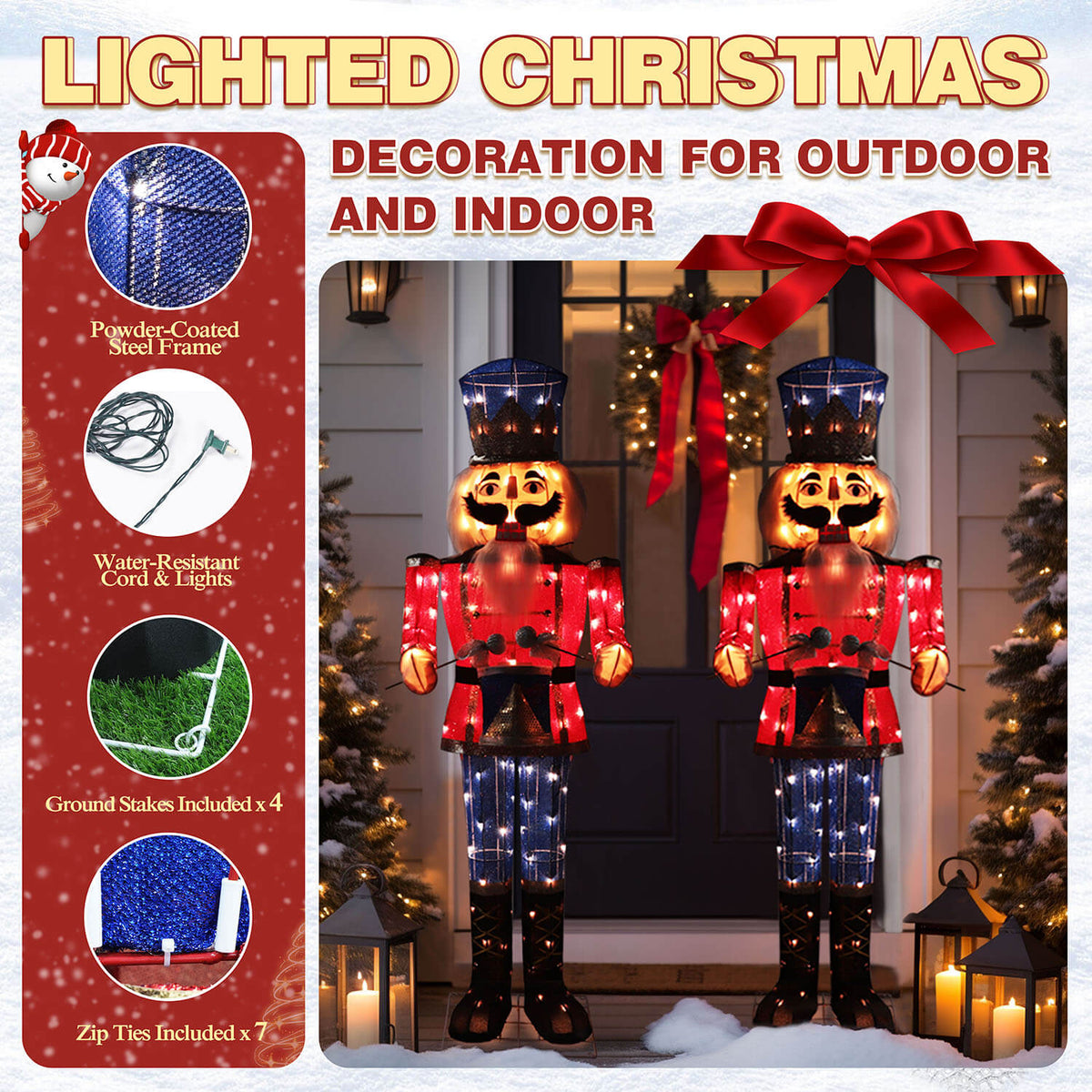 outdoor lighted nutcracker