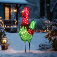light up rooster yard decoration