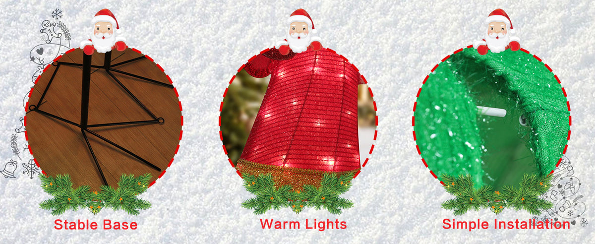 VEIKOUS Christmas Rooster, 6FT Pre-Lit Rooster Holiday Light Decoration