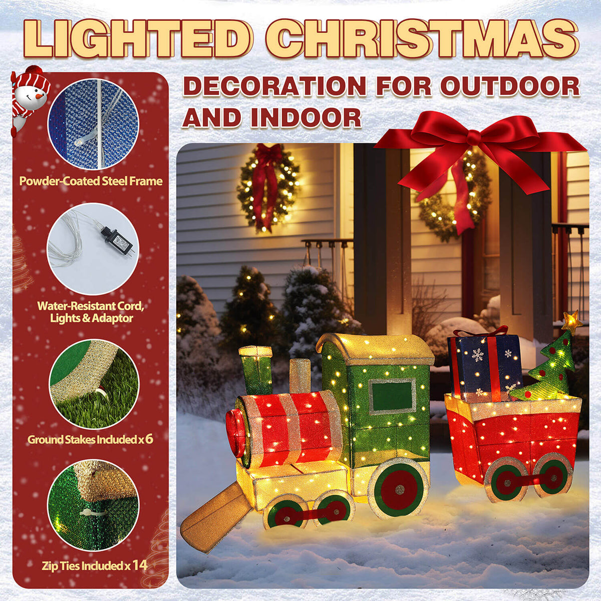 outdoor christmas train