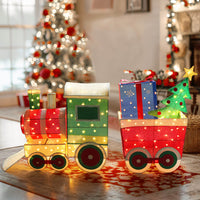 outdoor christmas train