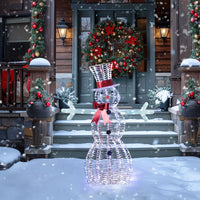outdoor snowman christmas decor with led light