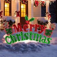 Merry Christmas lighted sign