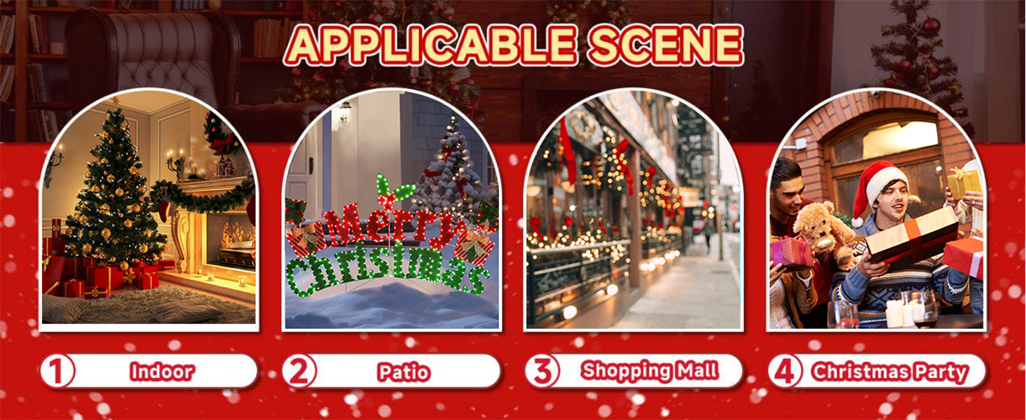 Merry Christmas yard letters for party