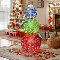 Large lighted Christmas balls