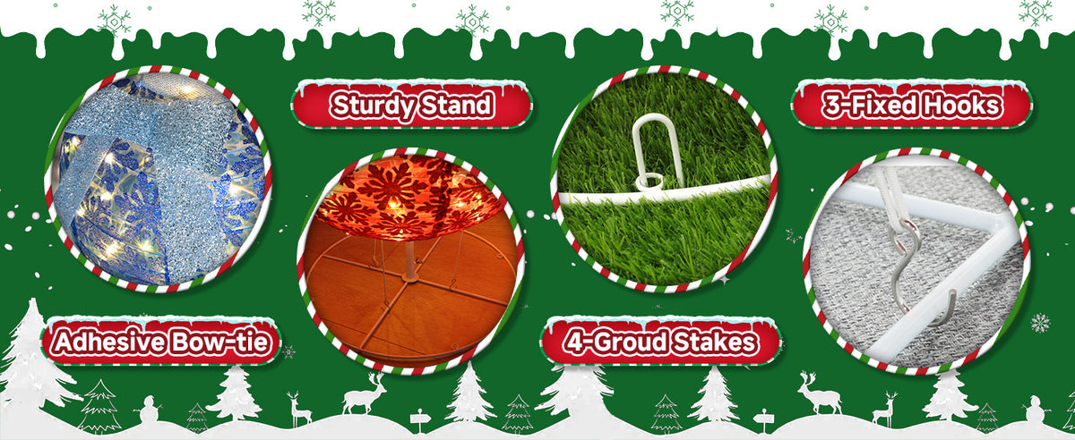 Veikous Light up Christmas Balls, 5FT Large Stackable Ornament for Outdoor Decoration