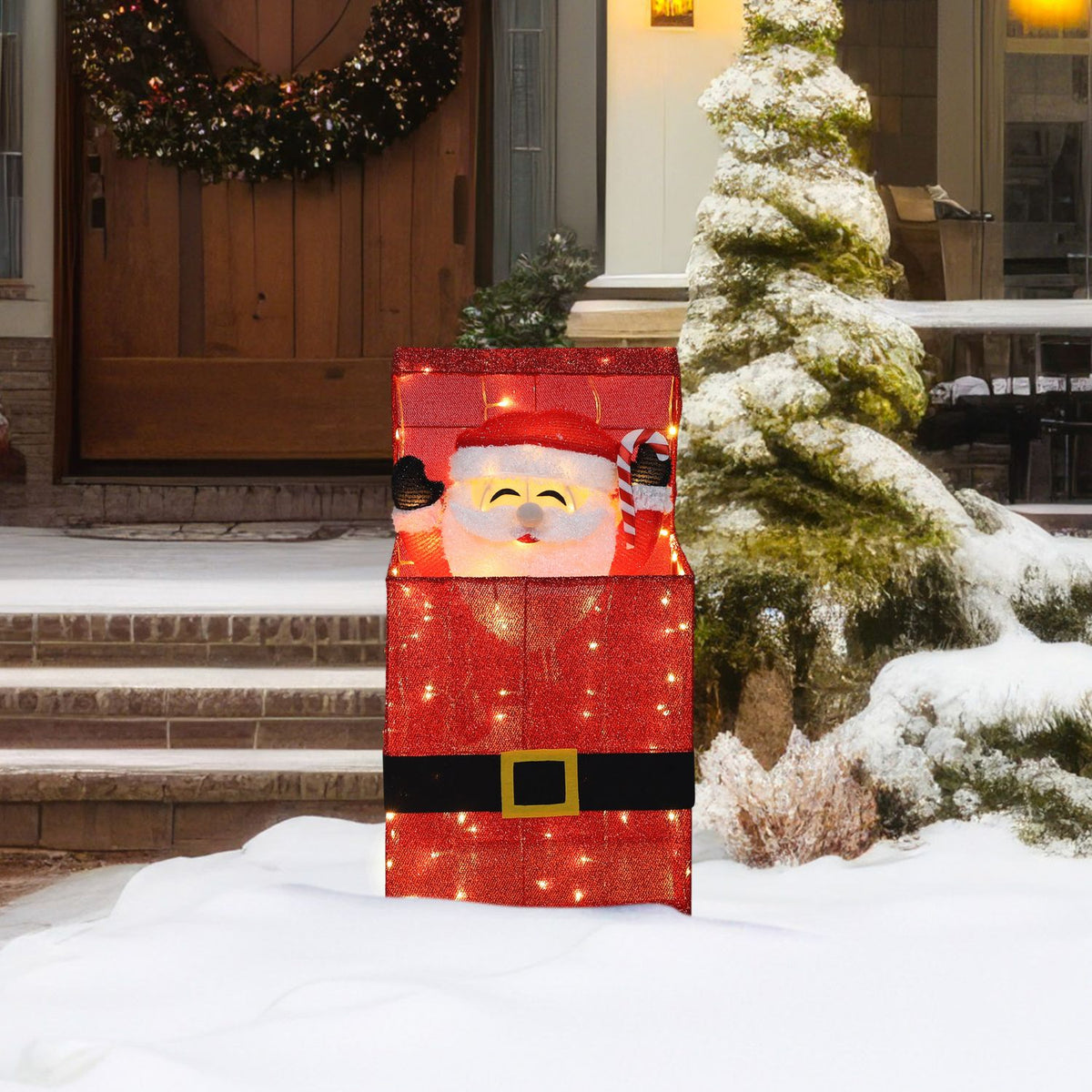 Lighted Christmas Animated Santa Claus