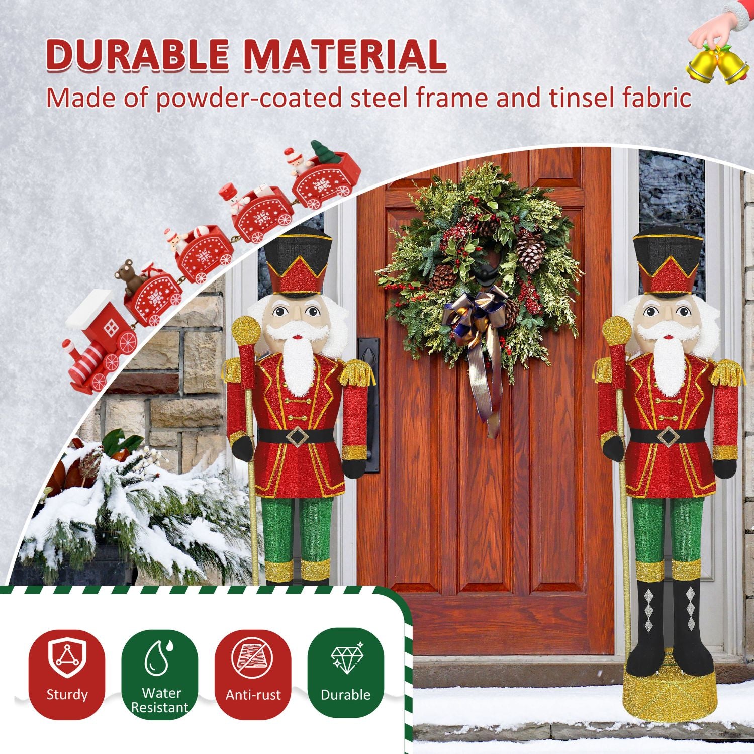 Veikous Christmas Outdoor Nutcracker Soldier - Thumbnail 3
