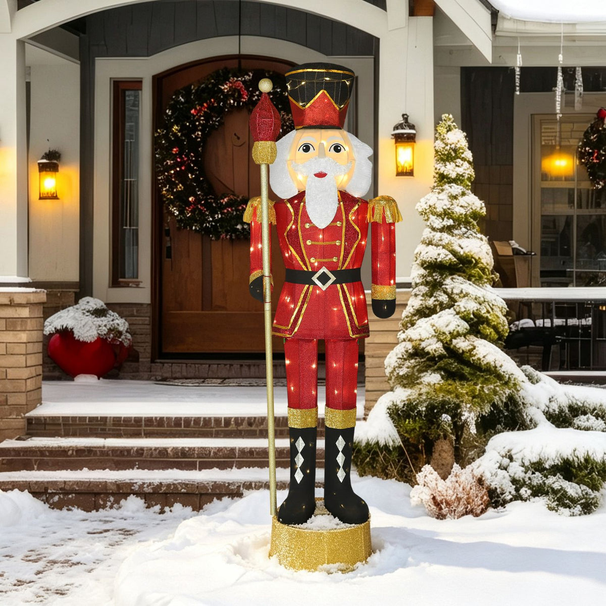 Light up nutcracker soldier
