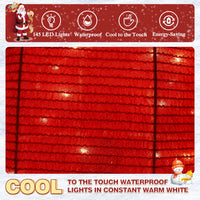 Veikous 5ft Lighted Santa Claus, Outdoor Christmas Santa Holiday Decoration w/ 145 LED