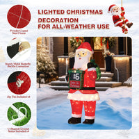 Veikous 5ft Lighted Santa Claus, Outdoor Christmas Santa Holiday Decoration w/ 145 LED