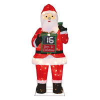 Veikous 5ft Lighted Santa Claus, Outdoor Christmas Santa Holiday Decoration w/ 145 LED