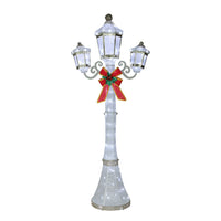 Veikous Pre-Lit Lamp Post Light, 3-Head Outdoor LED Lamp for Christmas Decoration