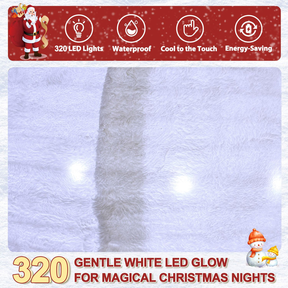 Veikous 6FT Lighted Snowman with Snowflake Gift Box, Outdoor Christmas Snowman with Scarf and Hat, Collapsible