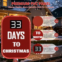 Veikous Outdoor Pre-Lit Christmas Countdown Sign, Light up LED Countdown Sign for Xmas, 5FT