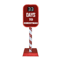 Veikous Outdoor Pre-Lit Christmas Countdown Sign, Light up LED Countdown Sign for Xmas, 5FT