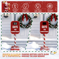 Lighted Xmas countdown sign