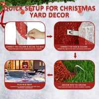 Red & white led countdown sign for outdoor