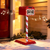Veikous Mailbox Christmas Light, Lighted Letters To Santa Mail Box